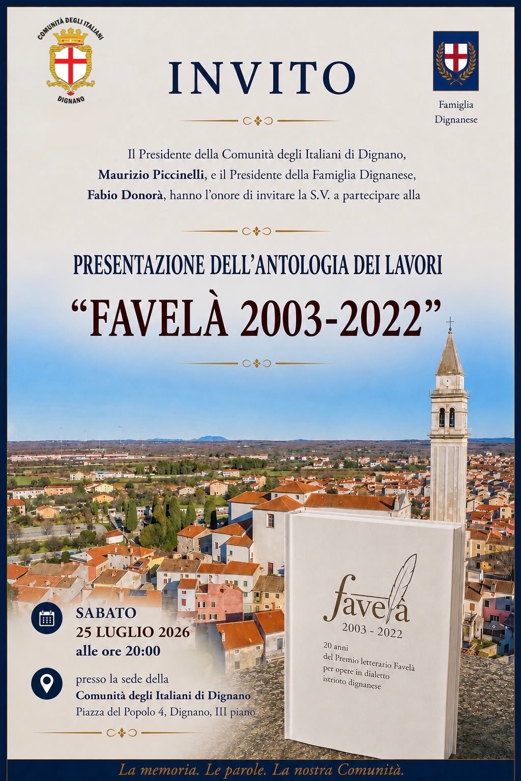 Prezentazione dell`antologia dei lavori FAVELA` 2003-2022